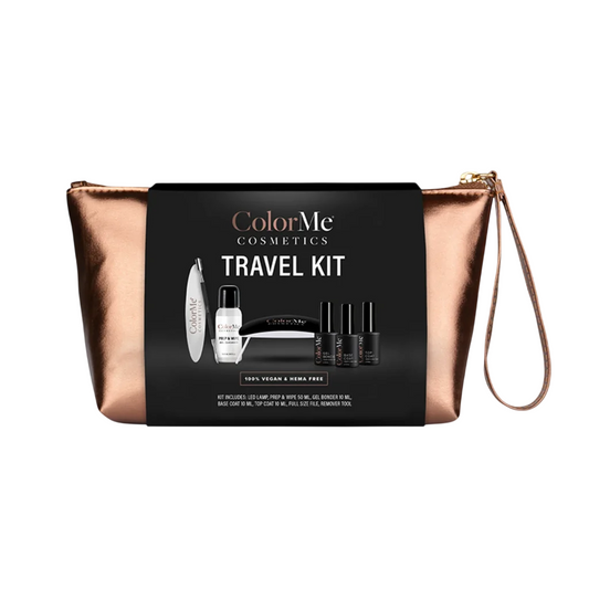 Set ColorMe Cosmetics: ColorMe, Zippered, GWP Textile Pouch + ColorMe, Gel, Semi-Permanent Nail Polish, 10 ml + ColorMe, Base Coat, Semi-Permanent Nail Polish, 10 ml + ColorMe, Top Coat, Semi-Permanent Nail Polish, 10 ml + ColorMe, Nail File + ColorMe,