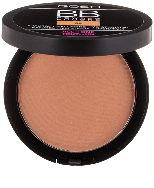 Gosh, All in One, Vegan, Matte Finish, BB Powder, 08, Chestnut, 6.5 g
