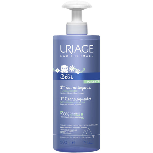 Uriage, Bebe, Cleansing, Micellar Water, For All Skin Types, 500 ml